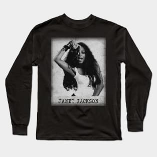 Janet Jackson // Minimalist Fanart Tribute Long Sleeve T-Shirt